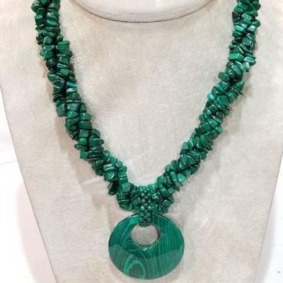 Twisted Malachite necklace