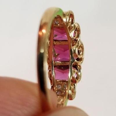 14k Rhodalite Garnet Bold Ring. Inv # 13