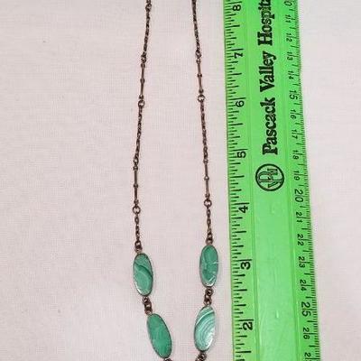 Vintage malachite necklace