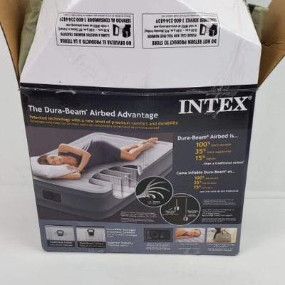 Twin Intex Dura-Beam Plus Mid-Rise Premium Comfort Airbed, Tested Works