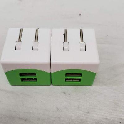 2 Wall Chargers with USB Ports