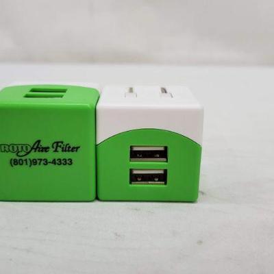2 Wall Chargers with USB Ports
