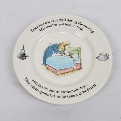 Peter Rabbit Wedgewood 7in Plate, Cream, 