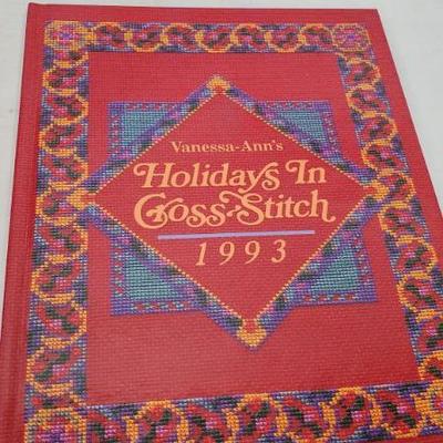 Holidays In Cross-Stitch Book 1993 & Cross-Stitch Bag