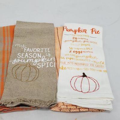 4 Fall/Pumpkin Kitchen Towels - New