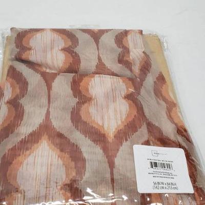 2 Wave Sheer/Spice Panels, 56 in W x 84 in H, Mainstays, Qty 2 - New