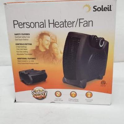 Personal Heater/Fan, Soleil - New