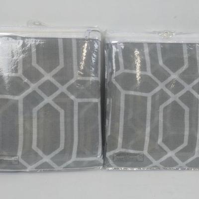 Better Home and Gardens Geometric, Grey, Panels, Set of 2 - New