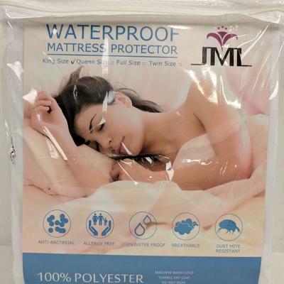 Waterproof Mattress Protector, Full, White - New