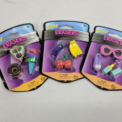 Kids Erasers Pack of 3 - New