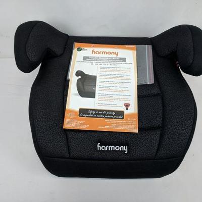 Harmony Youth Booster Seat, Forward Facing, 30-100 lbs, Black - New