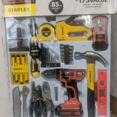 Stanley 85 Piece Tool Set - Complete, New