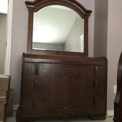 Lot 73 - Waterfall Dresser and Mirror