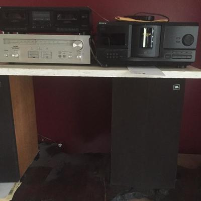 Lot 29 - 200 Disc CD Player, Akai Tuner and Cassette Player