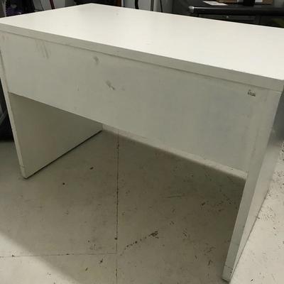 Lot 68 - White Desk and Shelf Unit
