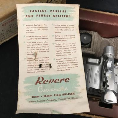 Lot 91 - Vintage Revere Curvamatic Film Splicer