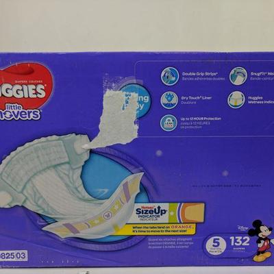 Huggies Little Movers, Size 5, 132 Ct - New