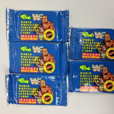 Classic World Wrestling Federation Superstar Cards, Set of 5 - New
