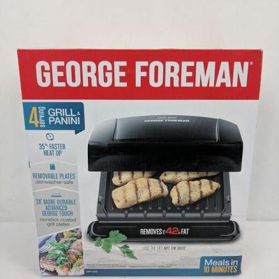 George Foreman Grill/Panini 4 Serving - New