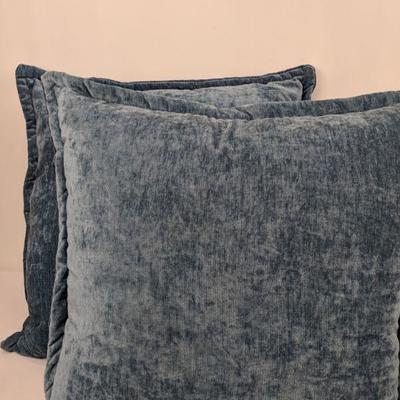 BH Reversible Chenille Pillow, Navy, Set of 2 - New