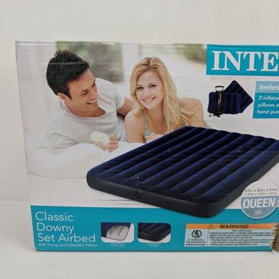 Intex Classic Downy Set Airbed Queen - New