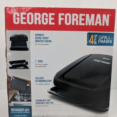 George Foreman Grill/Panini 4 Serving - New
