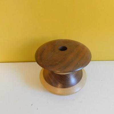 Hand Turned Wood Candle Holder 5