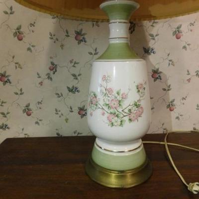 Vintage Procelain Vase Lamp Hand Painted 28