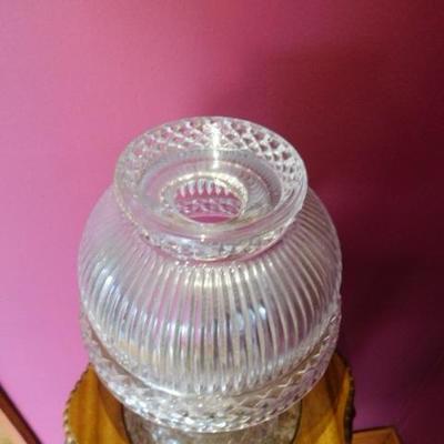 Crystal Candle Lamp with Pedestal and Shade 13