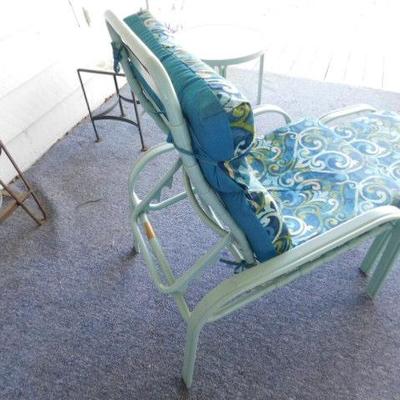 Unit Two:  Patio Lounger with Ottoman and Square Side Table