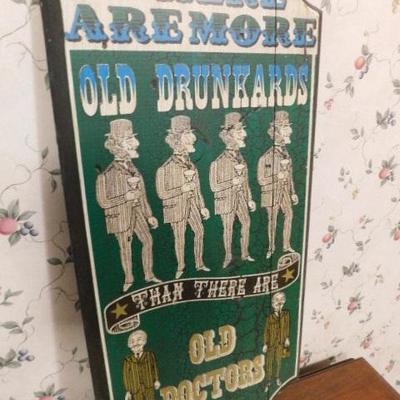 Vintage Painted Wood Doctor's Sign 12