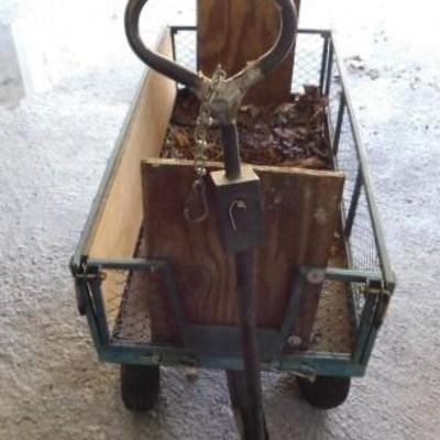 Metal Frame Garden Cart with Pnuematic Tires