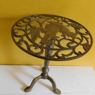 Brass Plant Stand with Squirrel Cut Out 10
