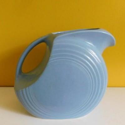 Blue Fiesta Ware Water Pitcher