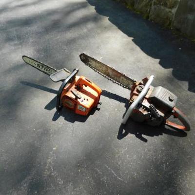 Set of Gas Powered Chain Saws