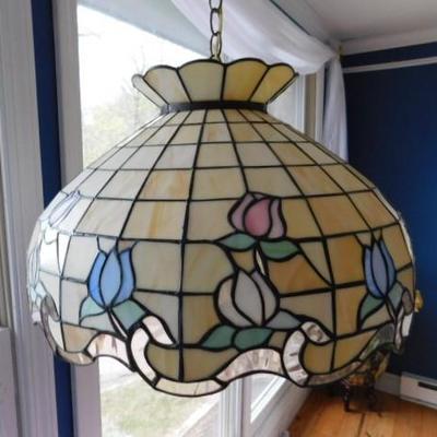 Vintage Tiffany Style Shade Hanging Lamp 20