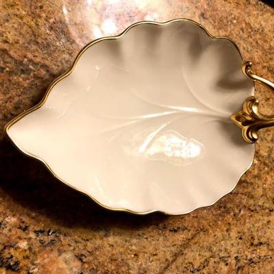 Lenox leaf shaped dish