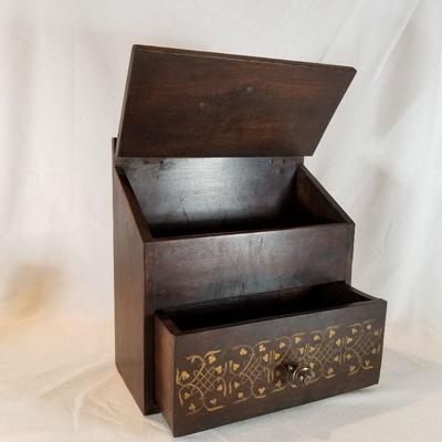 Wooden Salt Box with Drawer