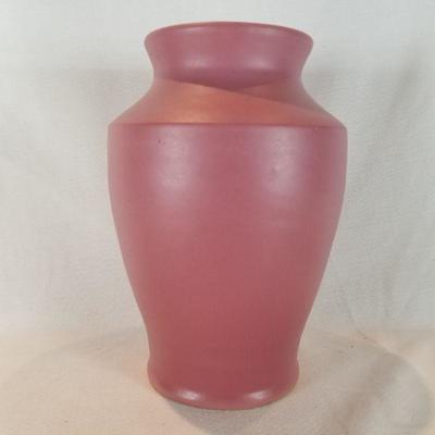 Vintage Rose-Colored American Pottery Vase