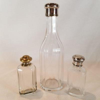 Three Ground Glass Bottles