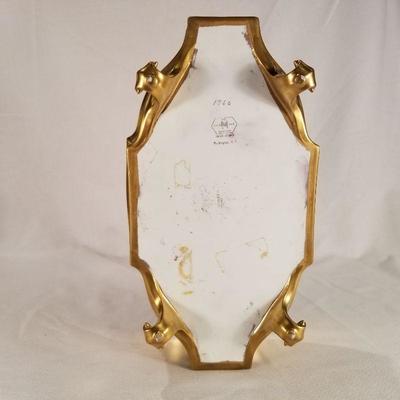 French Limoge Footed Bowl - Healy Gold