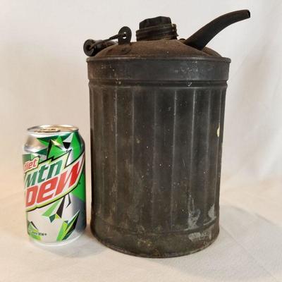 Antique Kerosene Can with Wooden Handle