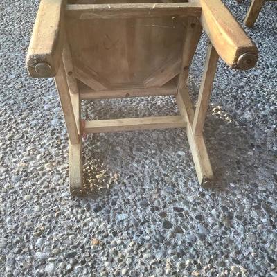 128: Vintage Childâ€™s School Desk and Chair 
