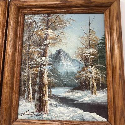 092:  Signed Oil  Landscape Paintings