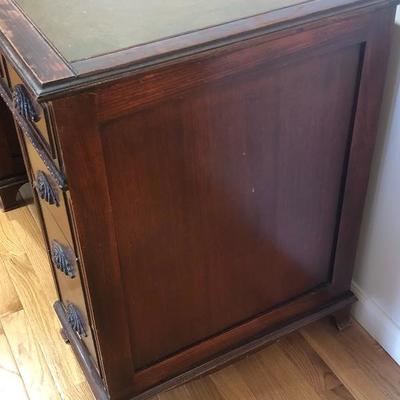 006: Antique Leather Top Desk 