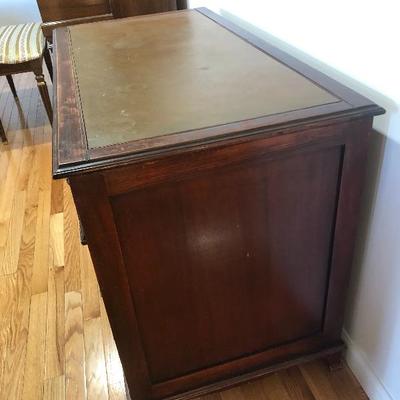 006: Antique Leather Top Desk 