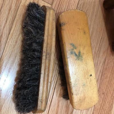 215:  Vintage Shoe Shine Kit Box 