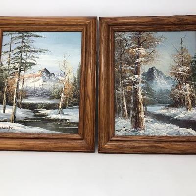 092:  Signed Oil  Landscape Paintings
