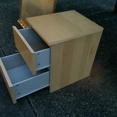 142: IKEA Night Stand and Vintage Mirror