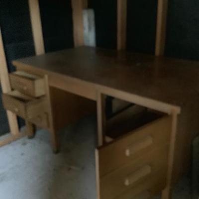 137: Vintage Teachers Desk 